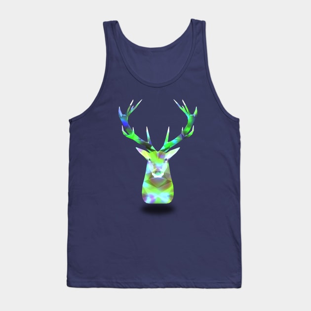 Colorful Stag Tank Top by lowpolyshirts